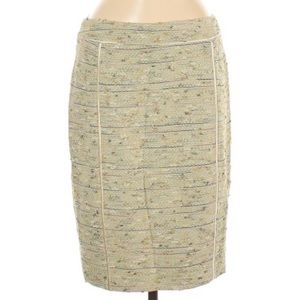 St. John couture skirt green tan size 6